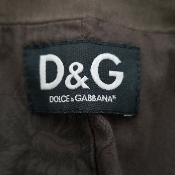 D&G Corduroy 3/4 Sleeve Jacket Brown Size S - Picture 15 of 16